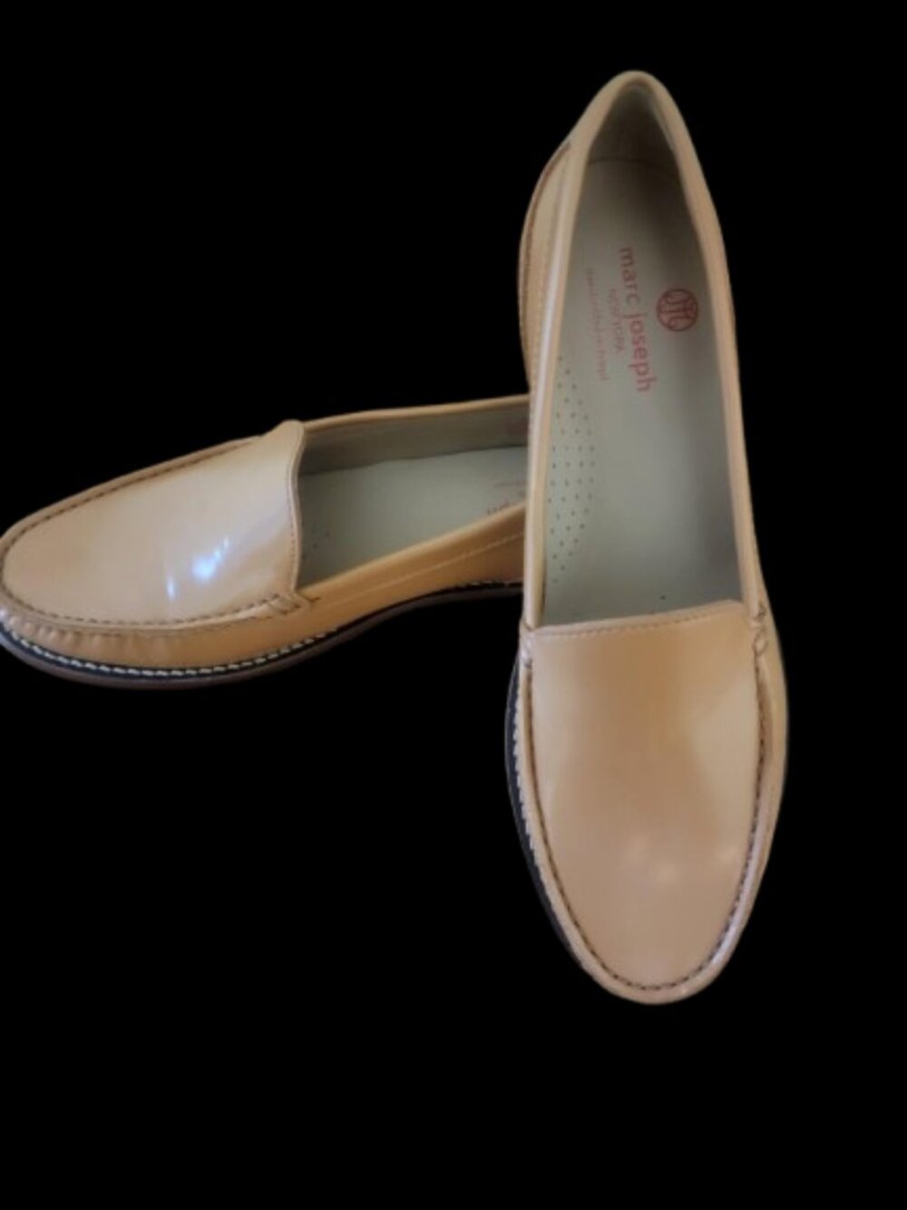 Marc Joseph New York Camel Tan Leather Loafers Womens 9.5 New